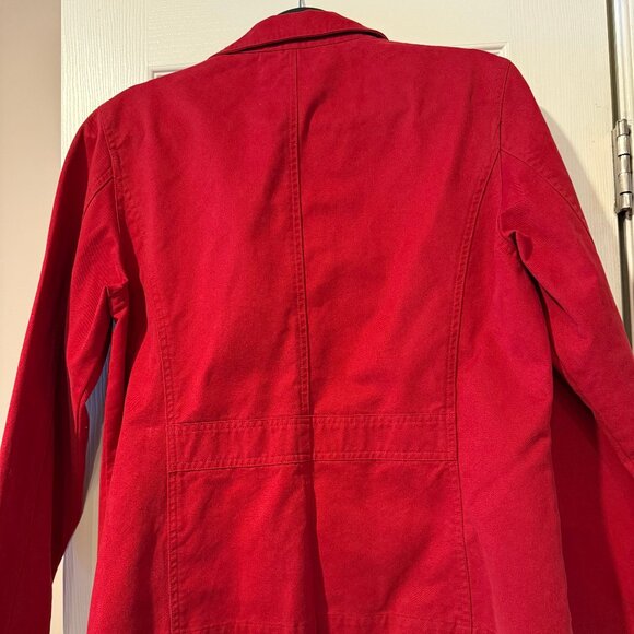 LL Bean Red Double-Breasted Fall Jacket Size S - Picture 2 of 4